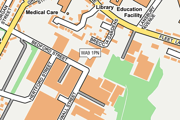 WA9 1PN map - OS OpenMap – Local (Ordnance Survey)