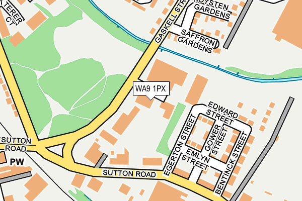 WA9 1PX map - OS OpenMap – Local (Ordnance Survey)