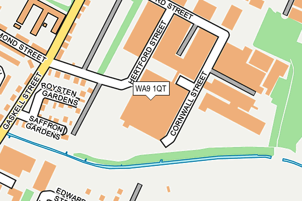 WA9 1QT map - OS OpenMap – Local (Ordnance Survey)