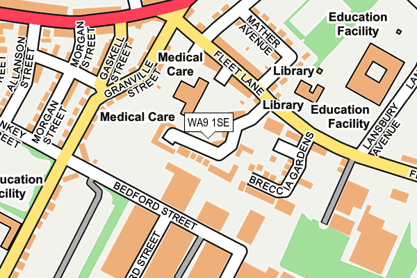 WA9 1SE map - OS OpenMap – Local (Ordnance Survey)