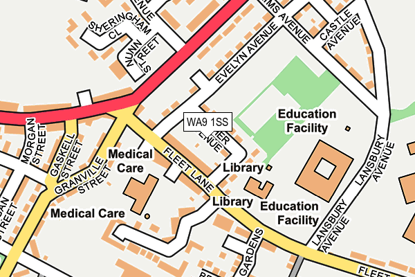 WA9 1SS map - OS OpenMap – Local (Ordnance Survey)
