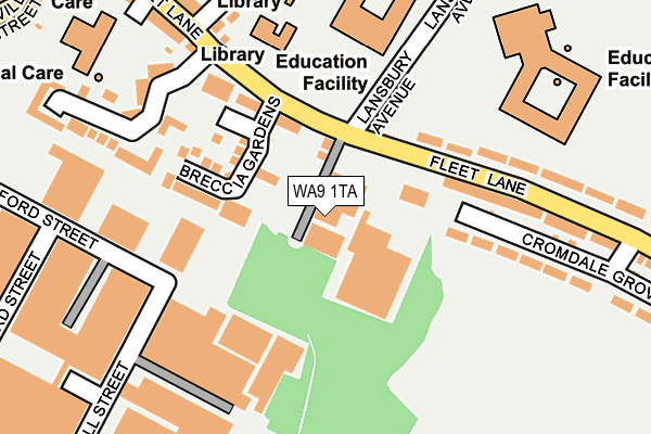 WA9 1TA map - OS OpenMap – Local (Ordnance Survey)
