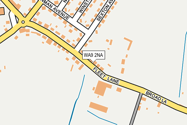 WA9 2NA map - OS OpenMap – Local (Ordnance Survey)