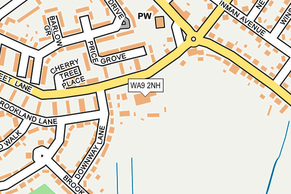 WA9 2NH map - OS OpenMap – Local (Ordnance Survey)