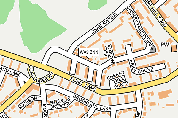 WA9 2NN map - OS OpenMap – Local (Ordnance Survey)