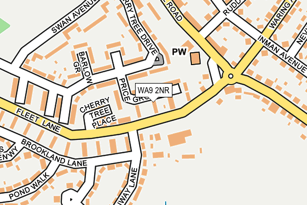WA9 2NR map - OS OpenMap – Local (Ordnance Survey)