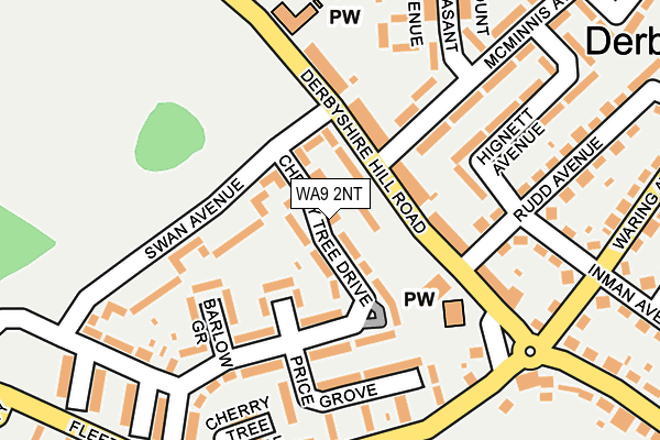 WA9 2NT map - OS OpenMap – Local (Ordnance Survey)