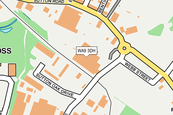 WA9 3DH map - OS OpenMap – Local (Ordnance Survey)