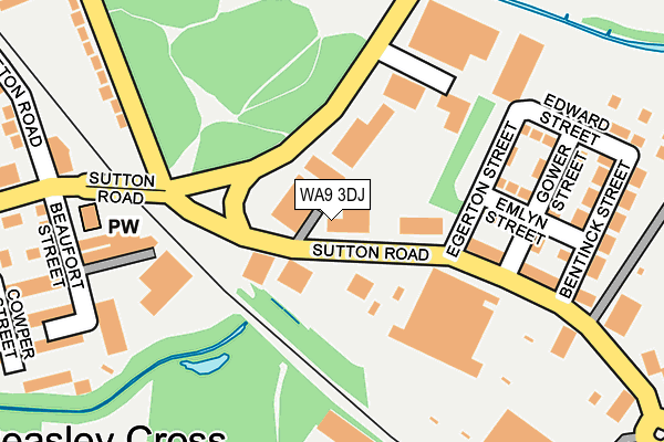 WA9 3DJ map - OS OpenMap – Local (Ordnance Survey)