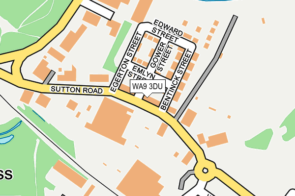 WA9 3DU map - OS OpenMap – Local (Ordnance Survey)