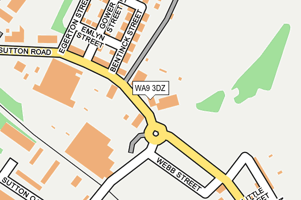 WA9 3DZ map - OS OpenMap – Local (Ordnance Survey)