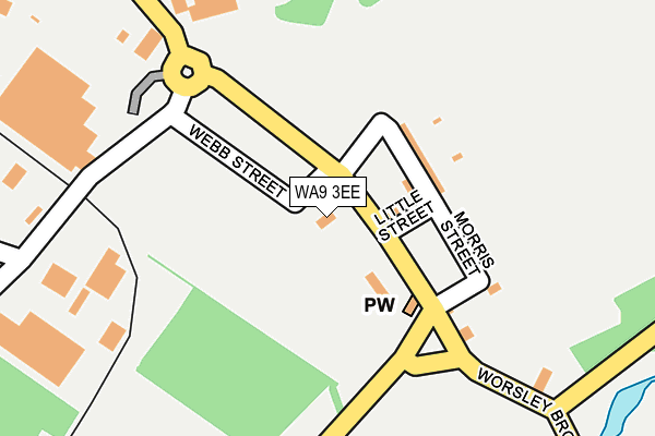 WA9 3EE map - OS OpenMap – Local (Ordnance Survey)