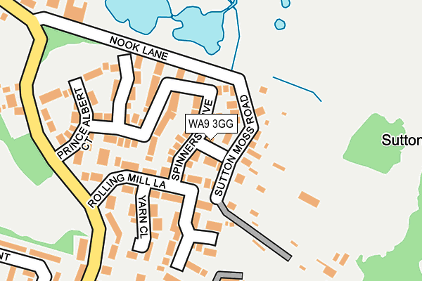 WA9 3GG map - OS OpenMap – Local (Ordnance Survey)