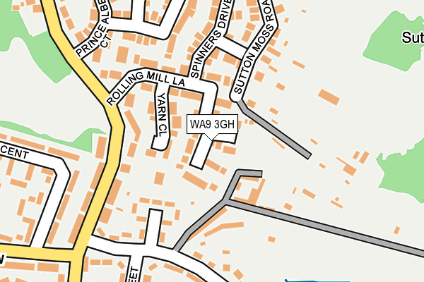 WA9 3GH map - OS OpenMap – Local (Ordnance Survey)