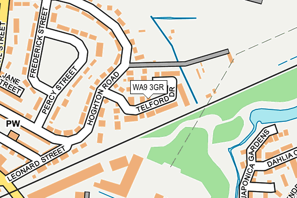 WA9 3GR map - OS OpenMap – Local (Ordnance Survey)