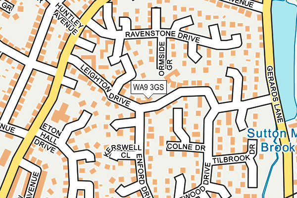WA9 3GS map - OS OpenMap – Local (Ordnance Survey)