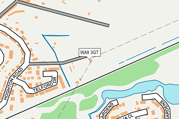 WA9 3GT map - OS OpenMap – Local (Ordnance Survey)