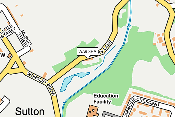 WA9 3HA map - OS OpenMap – Local (Ordnance Survey)