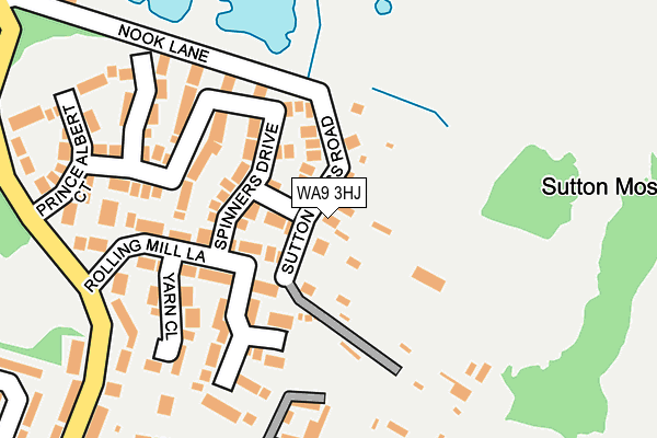 WA9 3HJ map - OS OpenMap – Local (Ordnance Survey)