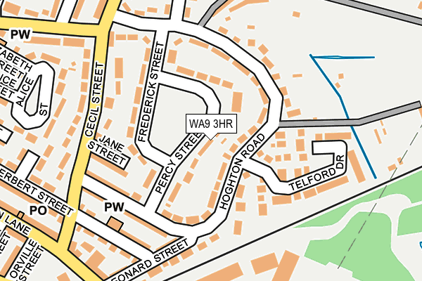 WA9 3HR map - OS OpenMap – Local (Ordnance Survey)