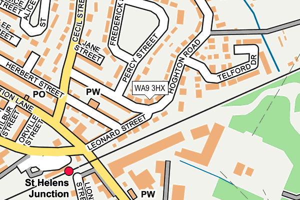 WA9 3HX map - OS OpenMap – Local (Ordnance Survey)