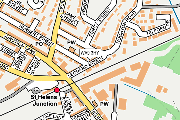 WA9 3HY map - OS OpenMap – Local (Ordnance Survey)