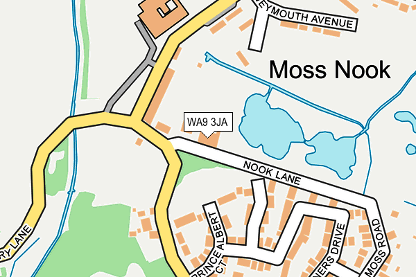 WA9 3JA map - OS OpenMap – Local (Ordnance Survey)