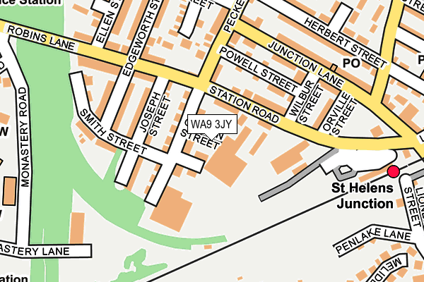 WA9 3JY map - OS OpenMap – Local (Ordnance Survey)