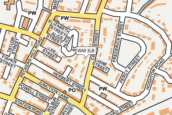 WA9 3LB map - OS OpenMap – Local (Ordnance Survey)