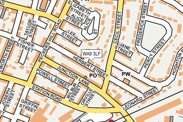 WA9 3LF map - OS OpenMap – Local (Ordnance Survey)