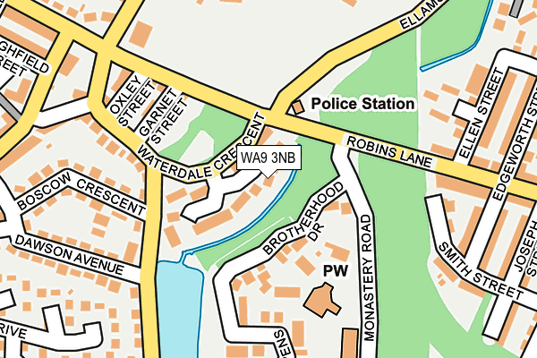 WA9 3NB map - OS OpenMap – Local (Ordnance Survey)
