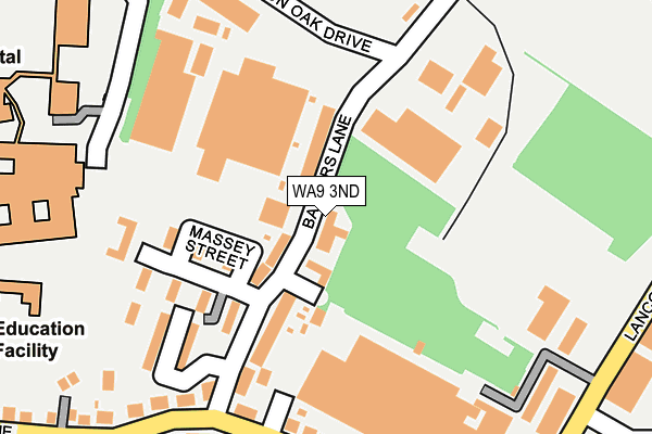 WA9 3ND map - OS OpenMap – Local (Ordnance Survey)