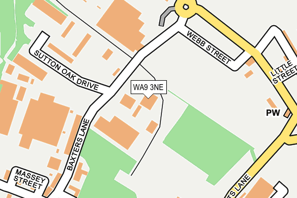 WA9 3NE map - OS OpenMap – Local (Ordnance Survey)