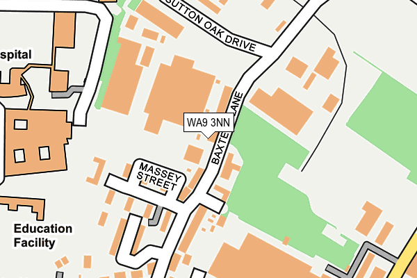 WA9 3NN map - OS OpenMap – Local (Ordnance Survey)