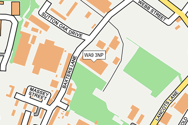 WA9 3NP map - OS OpenMap – Local (Ordnance Survey)