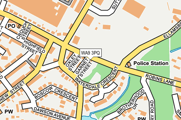 WA9 3PQ map - OS OpenMap – Local (Ordnance Survey)