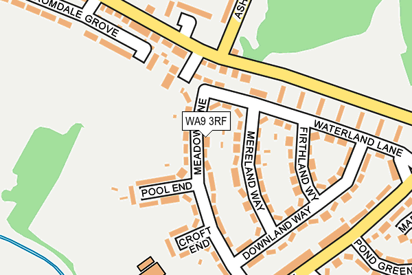 WA9 3RF map - OS OpenMap – Local (Ordnance Survey)
