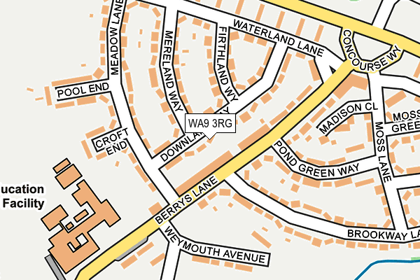 WA9 3RG map - OS OpenMap – Local (Ordnance Survey)
