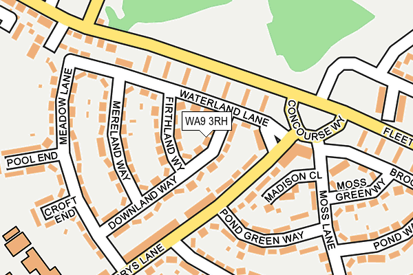 WA9 3RH map - OS OpenMap – Local (Ordnance Survey)