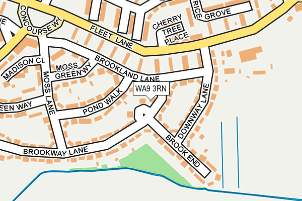 WA9 3RN map - OS OpenMap – Local (Ordnance Survey)