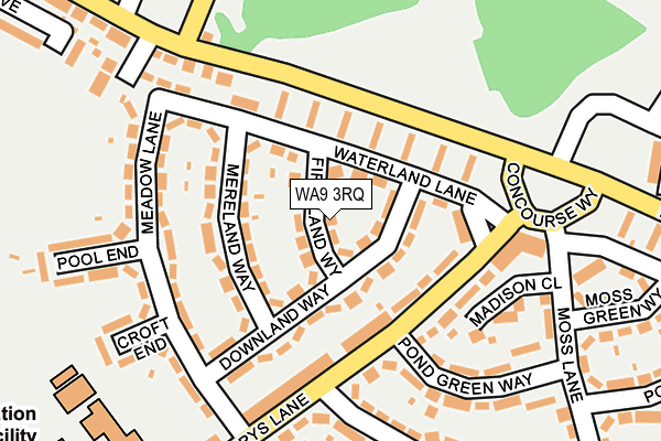 WA9 3RQ map - OS OpenMap – Local (Ordnance Survey)