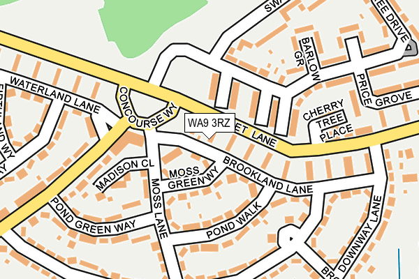 WA9 3RZ map - OS OpenMap – Local (Ordnance Survey)