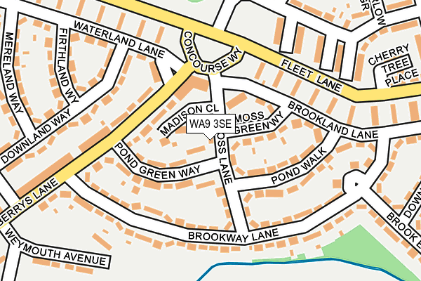 WA9 3SE map - OS OpenMap – Local (Ordnance Survey)