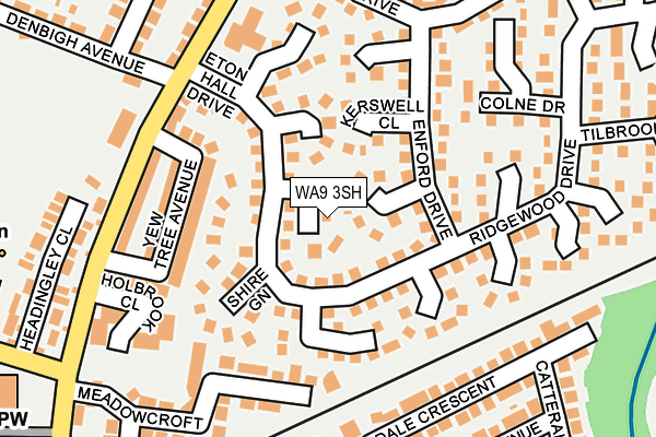 WA9 3SH map - OS OpenMap – Local (Ordnance Survey)