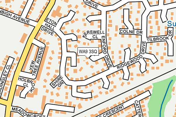 WA9 3SQ map - OS OpenMap – Local (Ordnance Survey)
