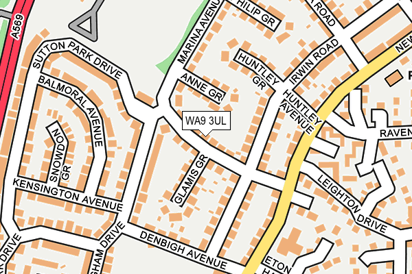 WA9 3UL map - OS OpenMap – Local (Ordnance Survey)
