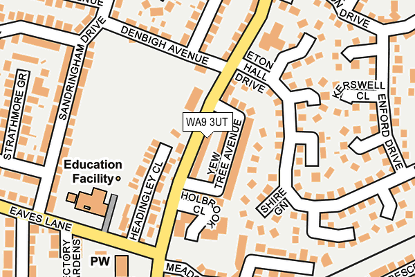 WA9 3UT map - OS OpenMap – Local (Ordnance Survey)