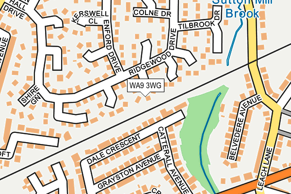 WA9 3WG map - OS OpenMap – Local (Ordnance Survey)