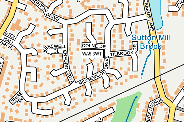 WA9 3WT map - OS OpenMap – Local (Ordnance Survey)