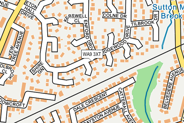 WA9 3XT map - OS OpenMap – Local (Ordnance Survey)